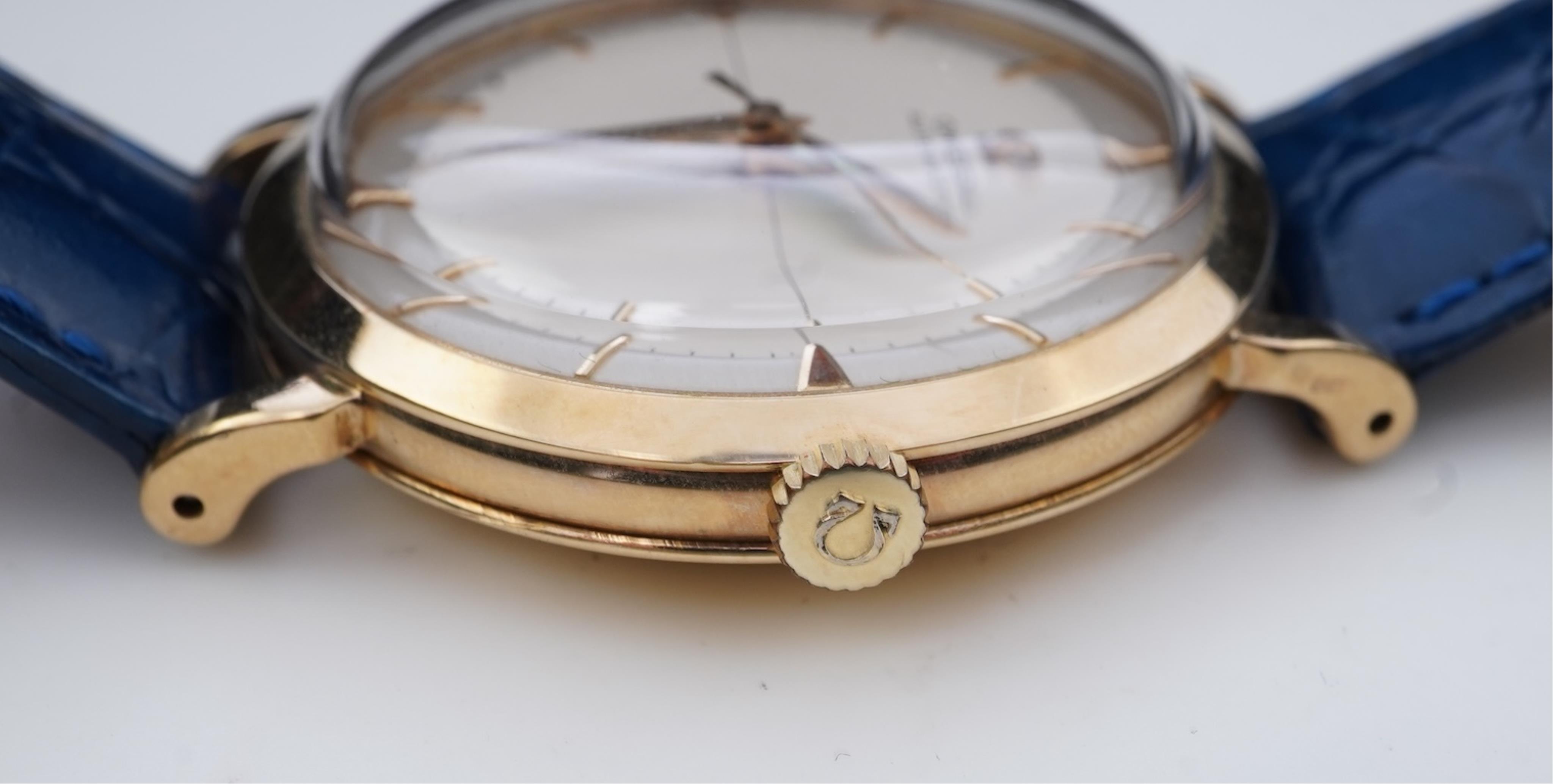 A gentleman's late 1950's 9ct gold Omega Automatic wrist watch